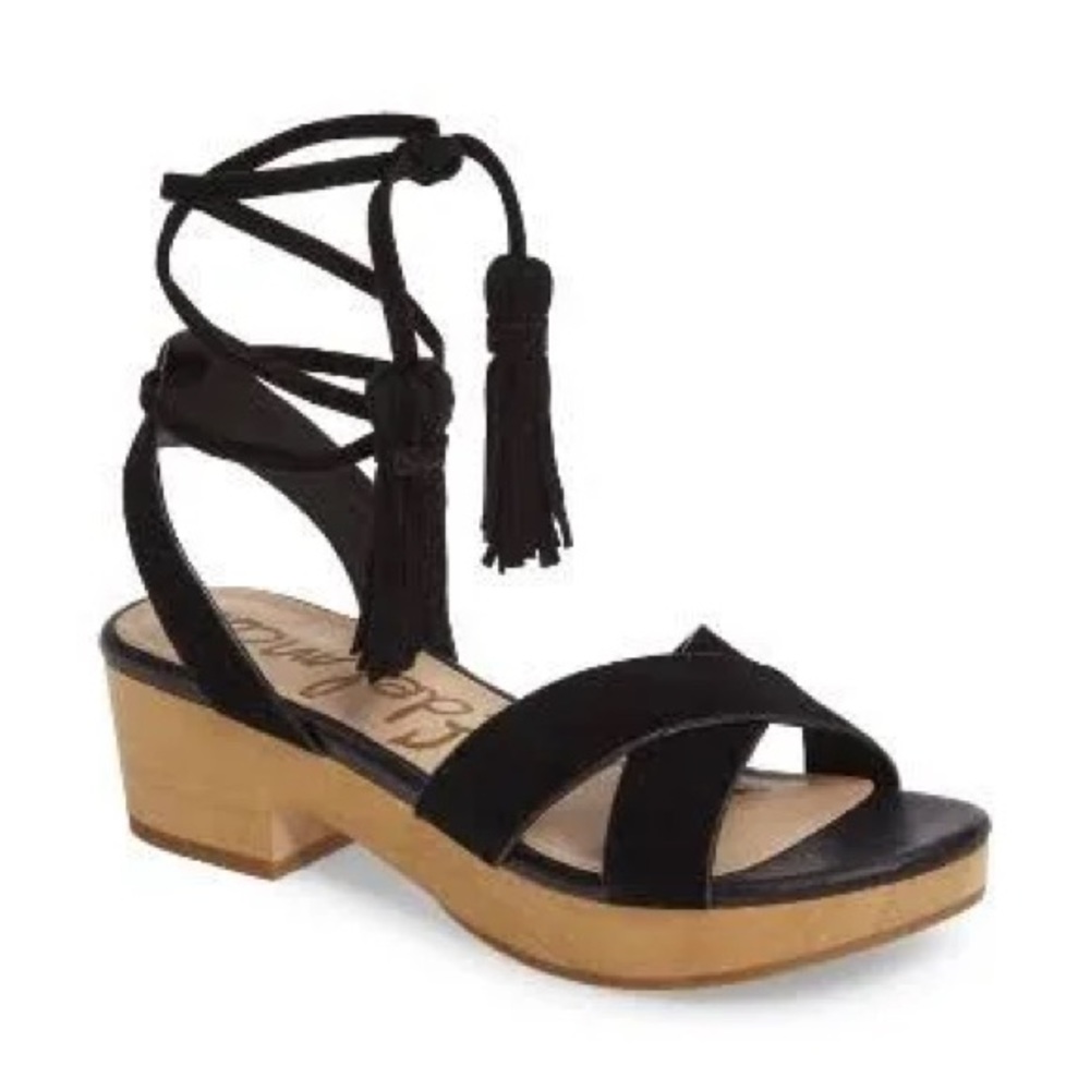 Sam Edelman Black and Tan Sandals